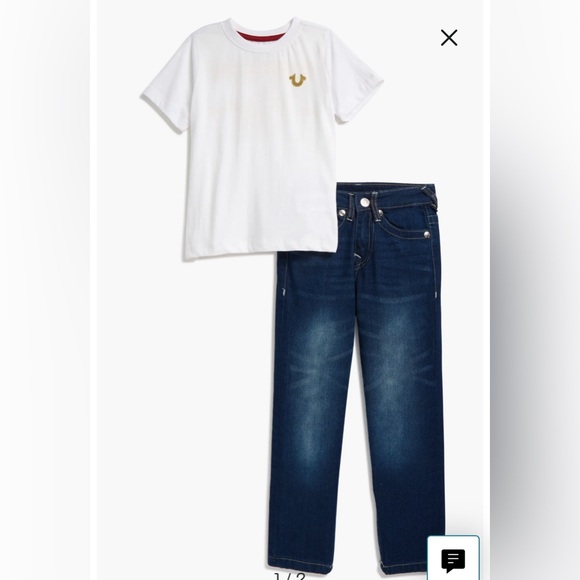 NWT- True Religion Kids' T-Shirt & Jeans Set, size 5/6 - Picture 1 of 12